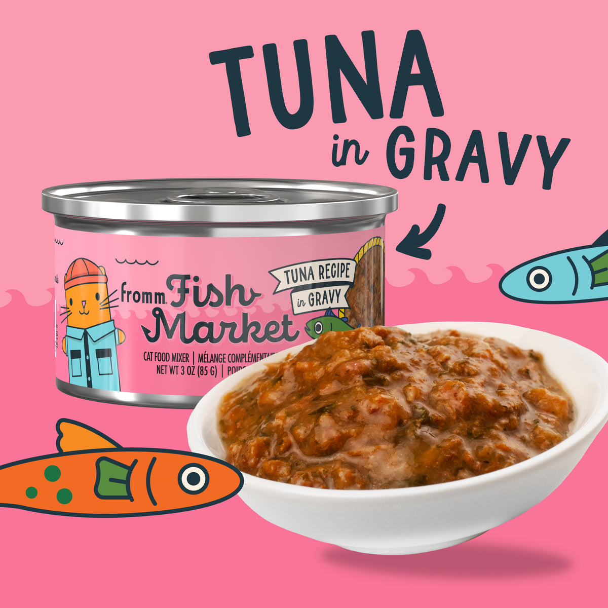 Fromm Fish Market Tuna Recipe in Gravy Cat Food Mixer
