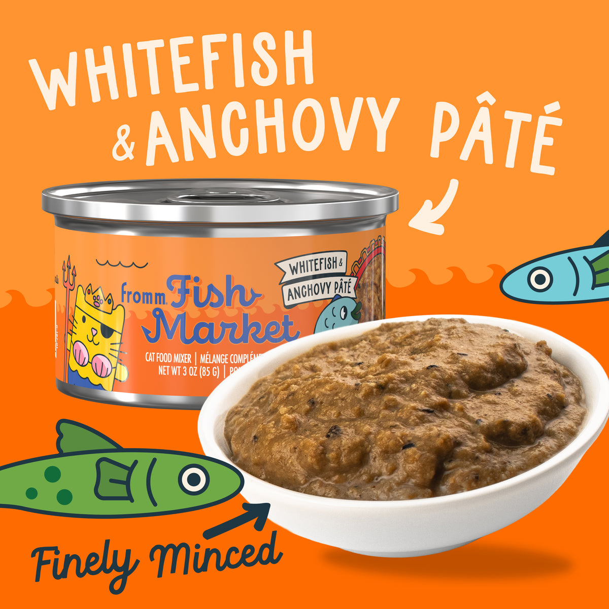 Fish Market Whitefish &amp; Anchovy Pâté Cat Food Mixer