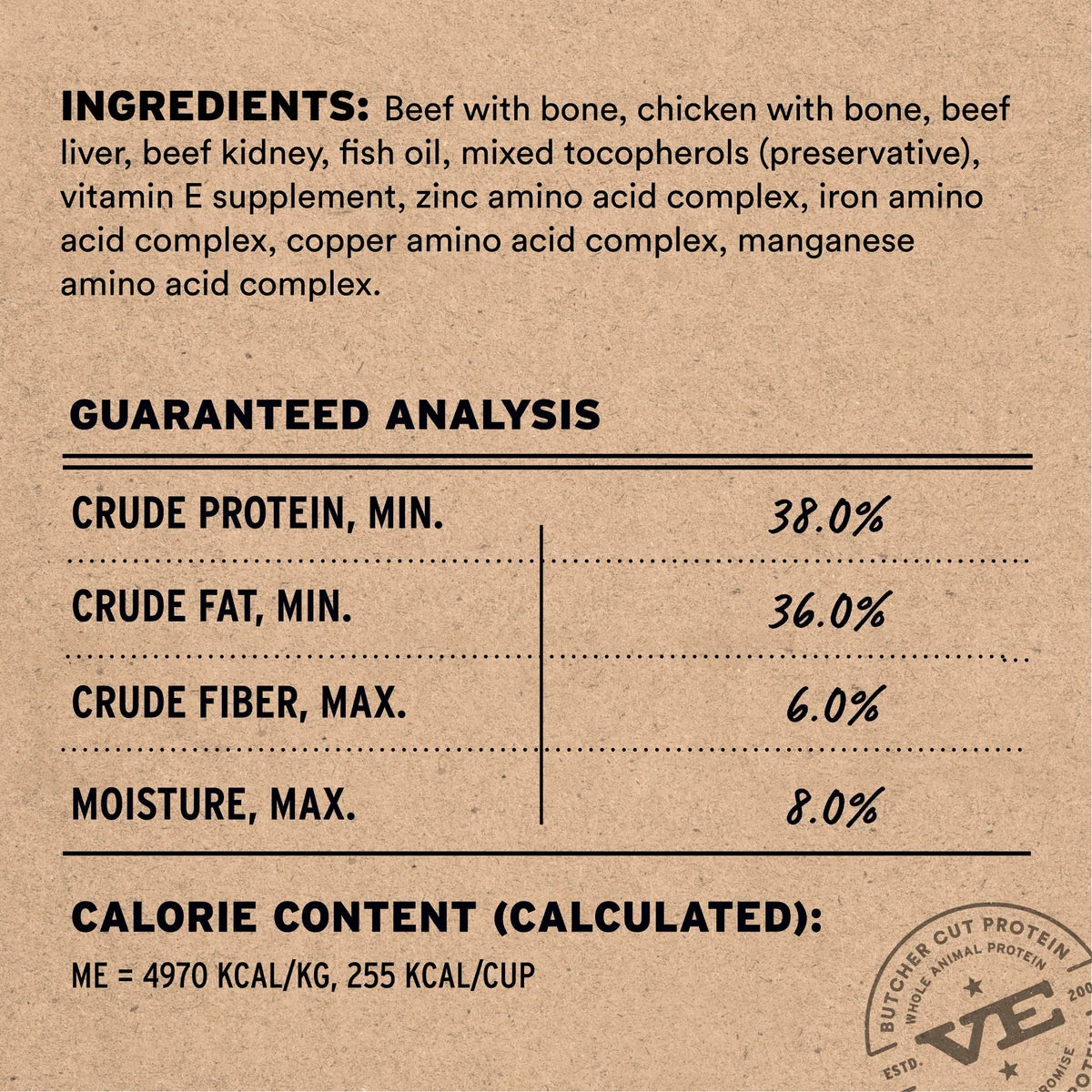 Vital Essentials Freeze-Dried Raw Protein Beef &amp; Chicken Crunchy Nibs Cat Food