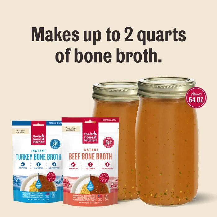 The Honest Kitchen Instant Turkey Bone Broth with Turmeric