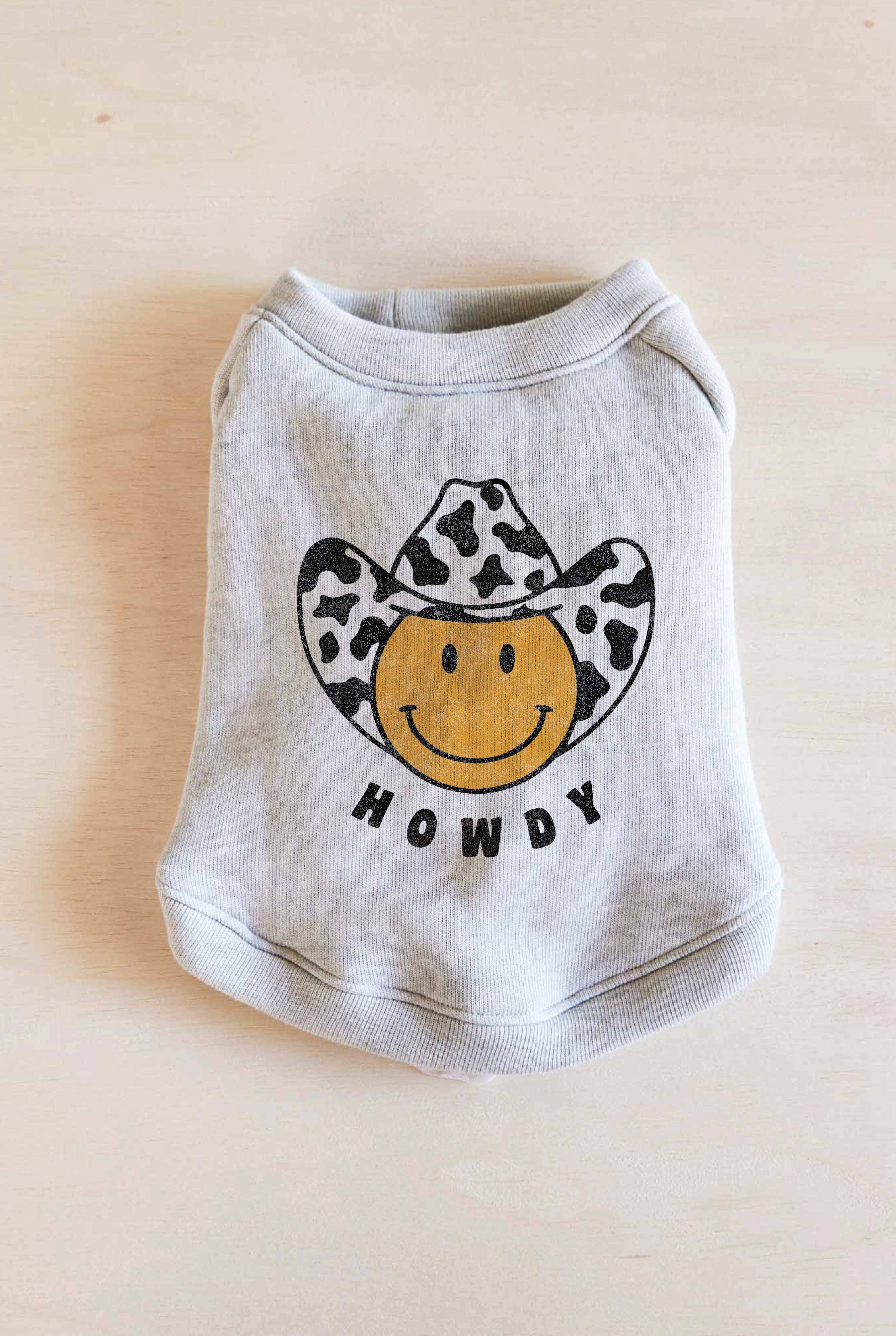 OAT COLLECTIVE - HOWDY SMILEY FACE Pet Graphic Sweatshirt