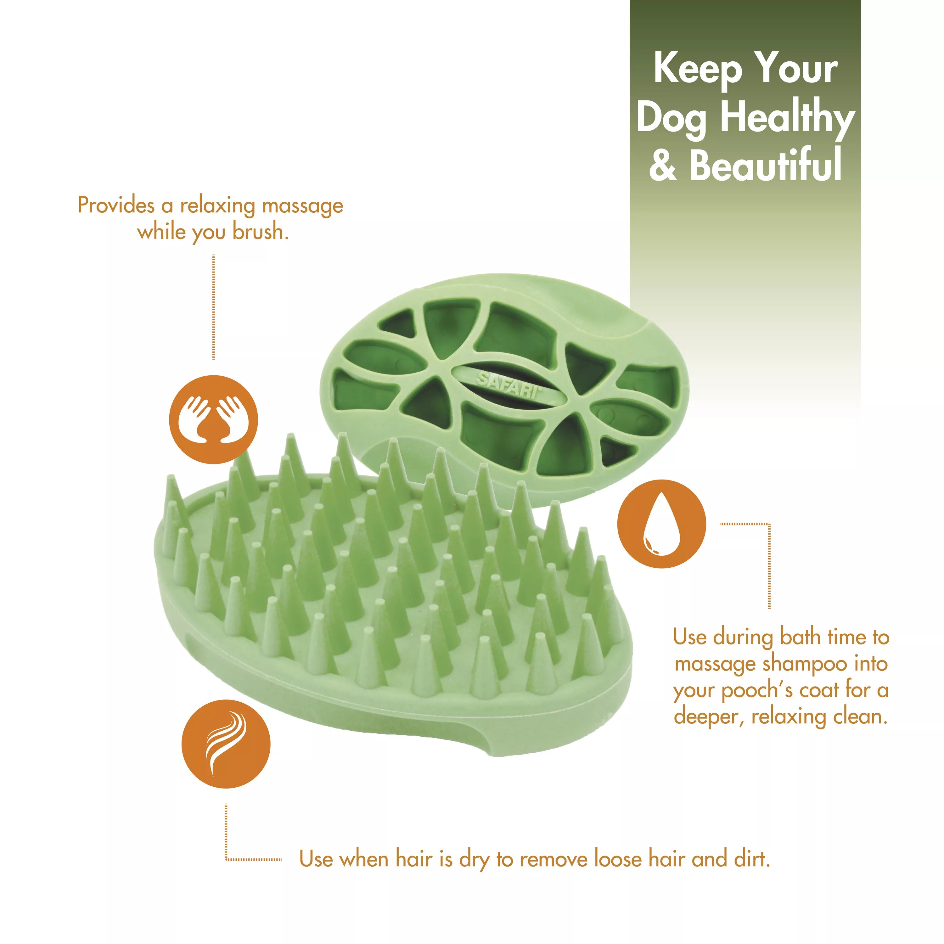 Safari Curry Rubber Soft Tip Brush