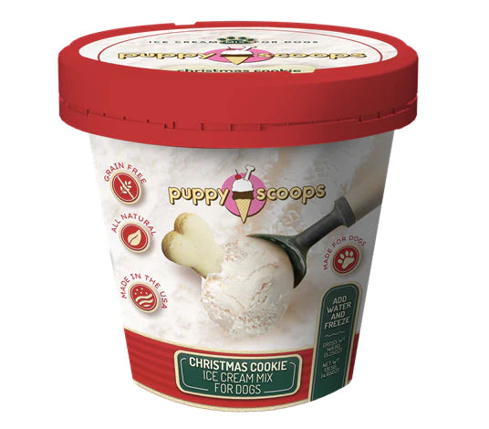 Puppy Cake Holiday Puppy Scoops - Christmas Cookie
