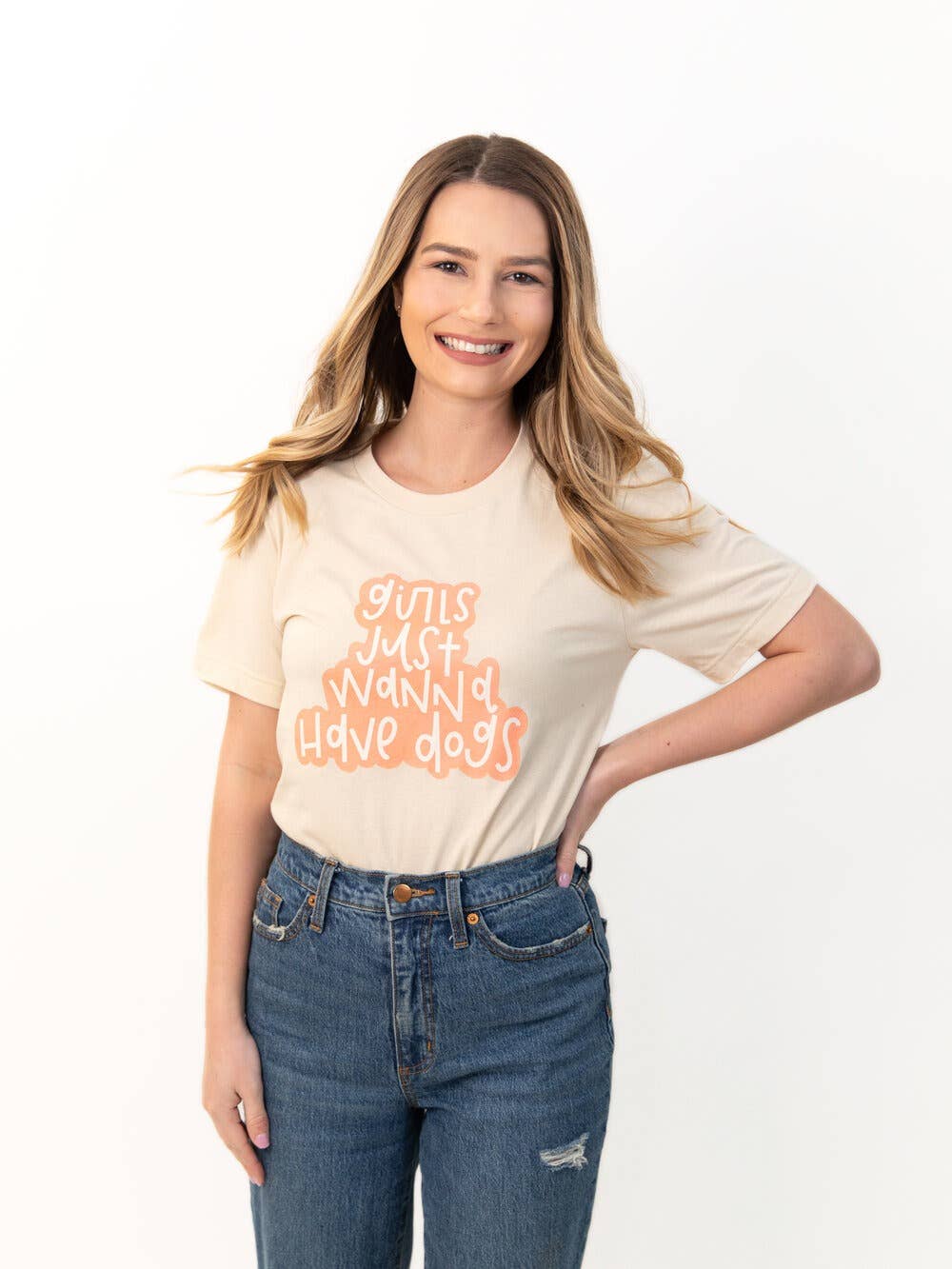 Tails Up, Pup - Girls Just Wanna Have Dogs Tee - Dog Mom Shirt