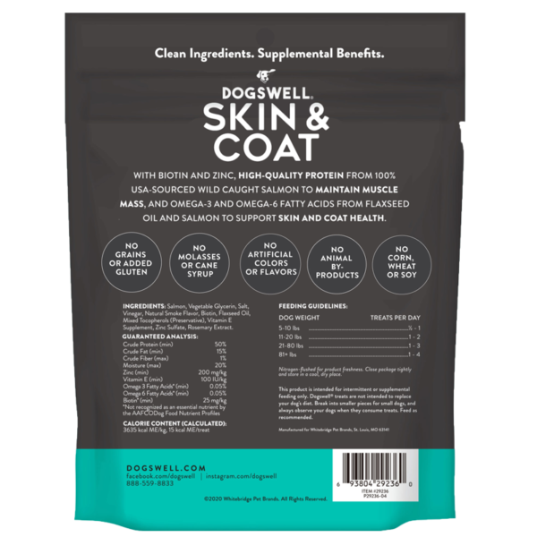 Dogswell Skin & Coat Jerky - Salmon