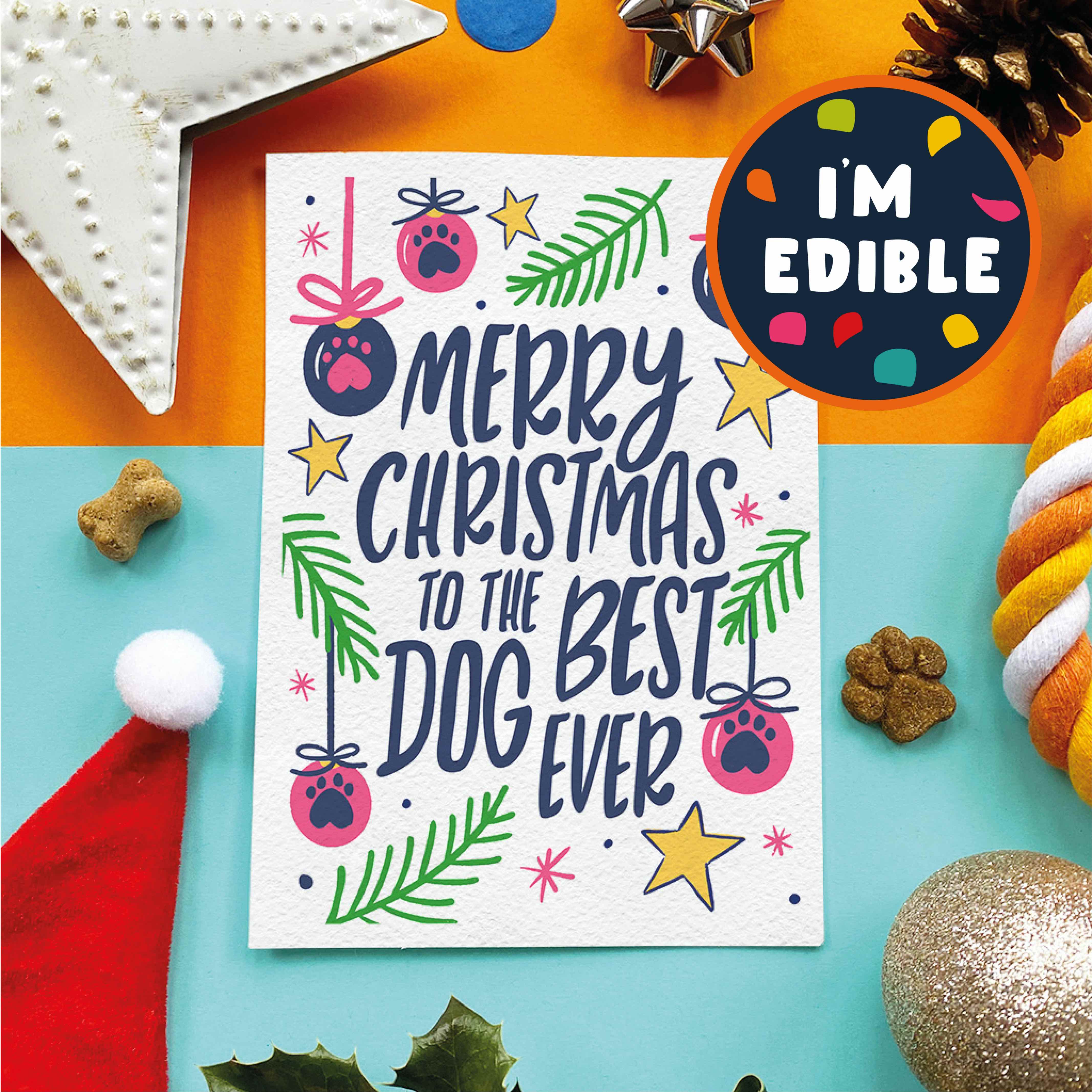 Scoff Paper - Scoff Paper - Best Dog Ever Edible Christmas Card