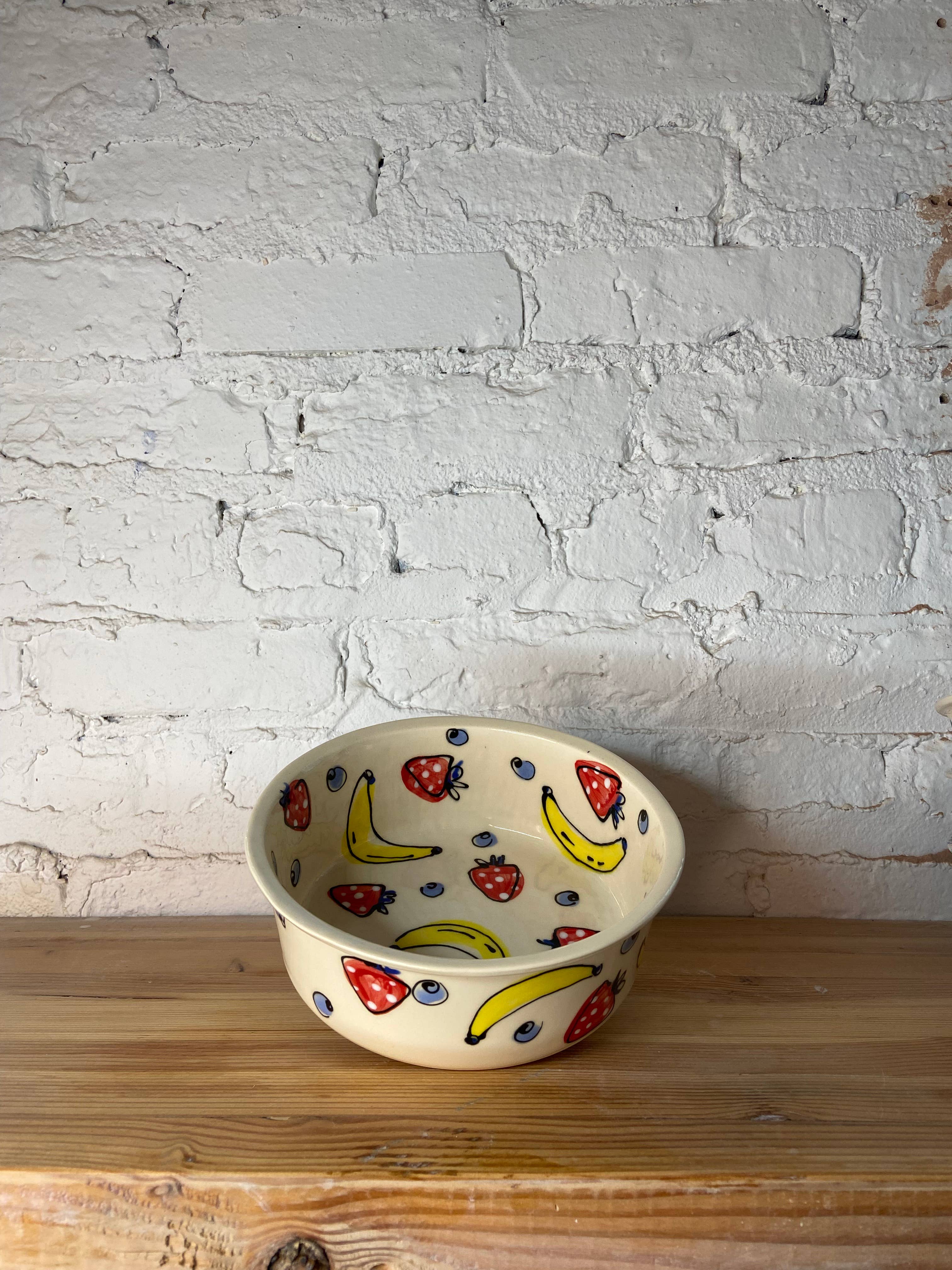 Rise and Shine Ceramics - Dog Bowl: Fruit Salad