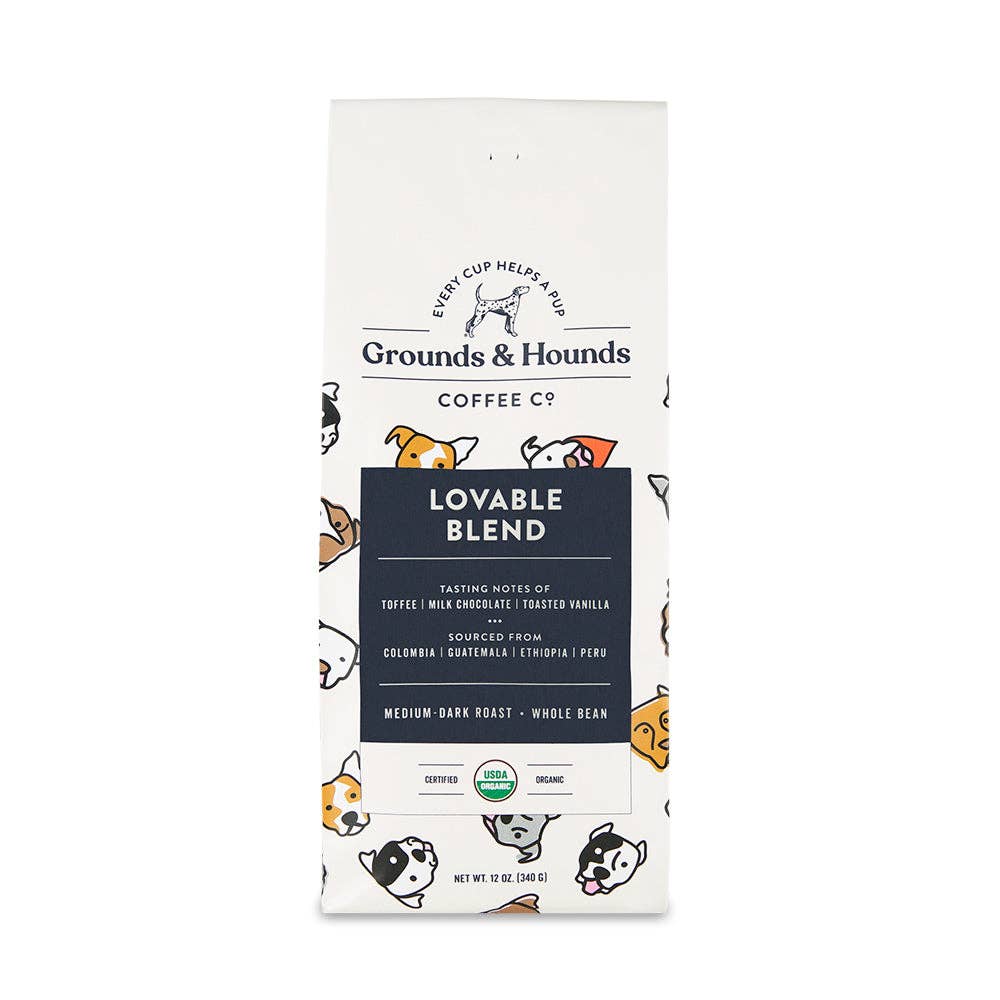 Grounds & Hounds Coffee Co. - Lovable Blend Coffee: Whole Bean