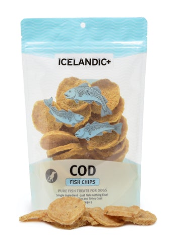 Icelandic+ Dog Treat Cod Fish Chips 2.5oz Bag