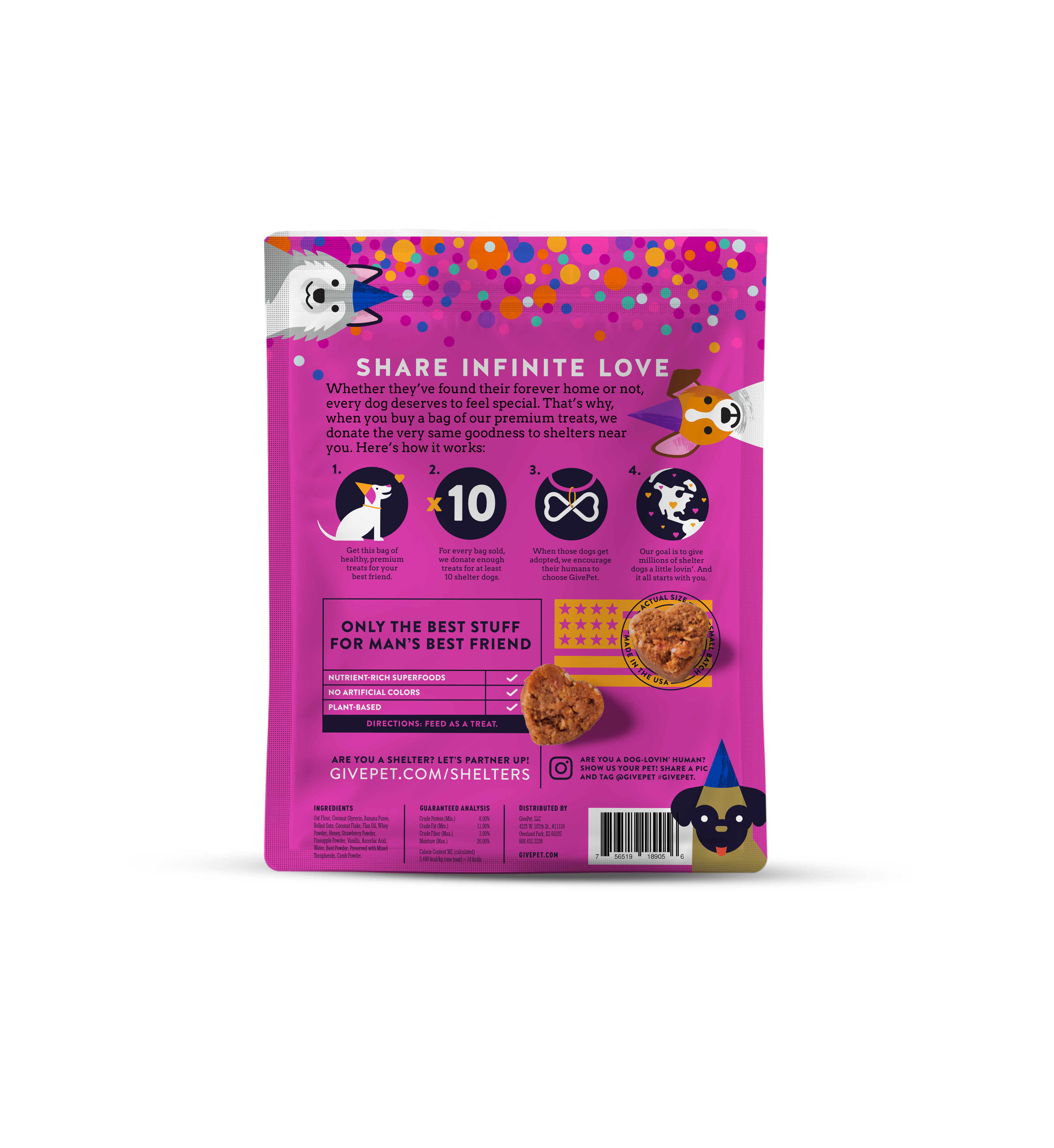 Givepet Soft-Baked Gotcha Day Pawty Treats