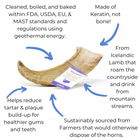 Lamb horn dog clearance chew