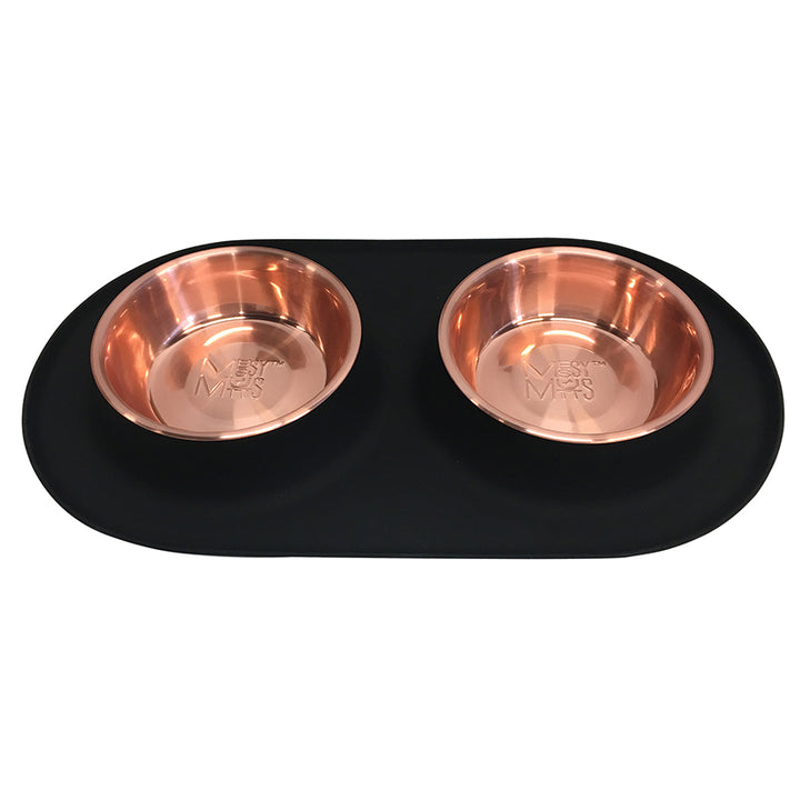 Messy Mutts Copper Bowls with Silicone Mat