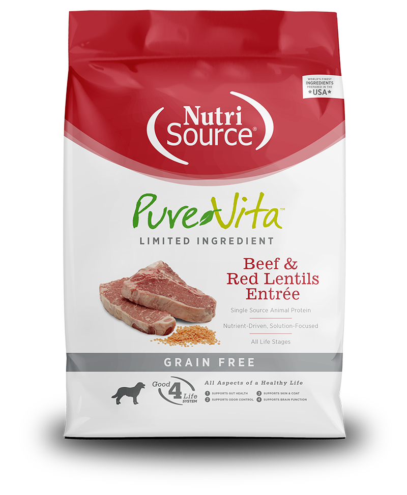 Nutrisource Pure Vita - Beef &amp; Red Lentil