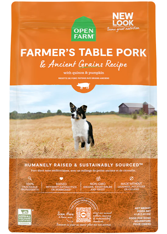 Open Farm Ancient Grain Dog Food - Pork