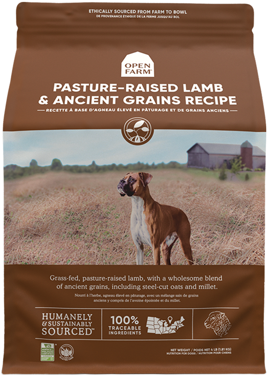 Open Farm Ancient Grain Dog Food - Pasture Raised Lamb