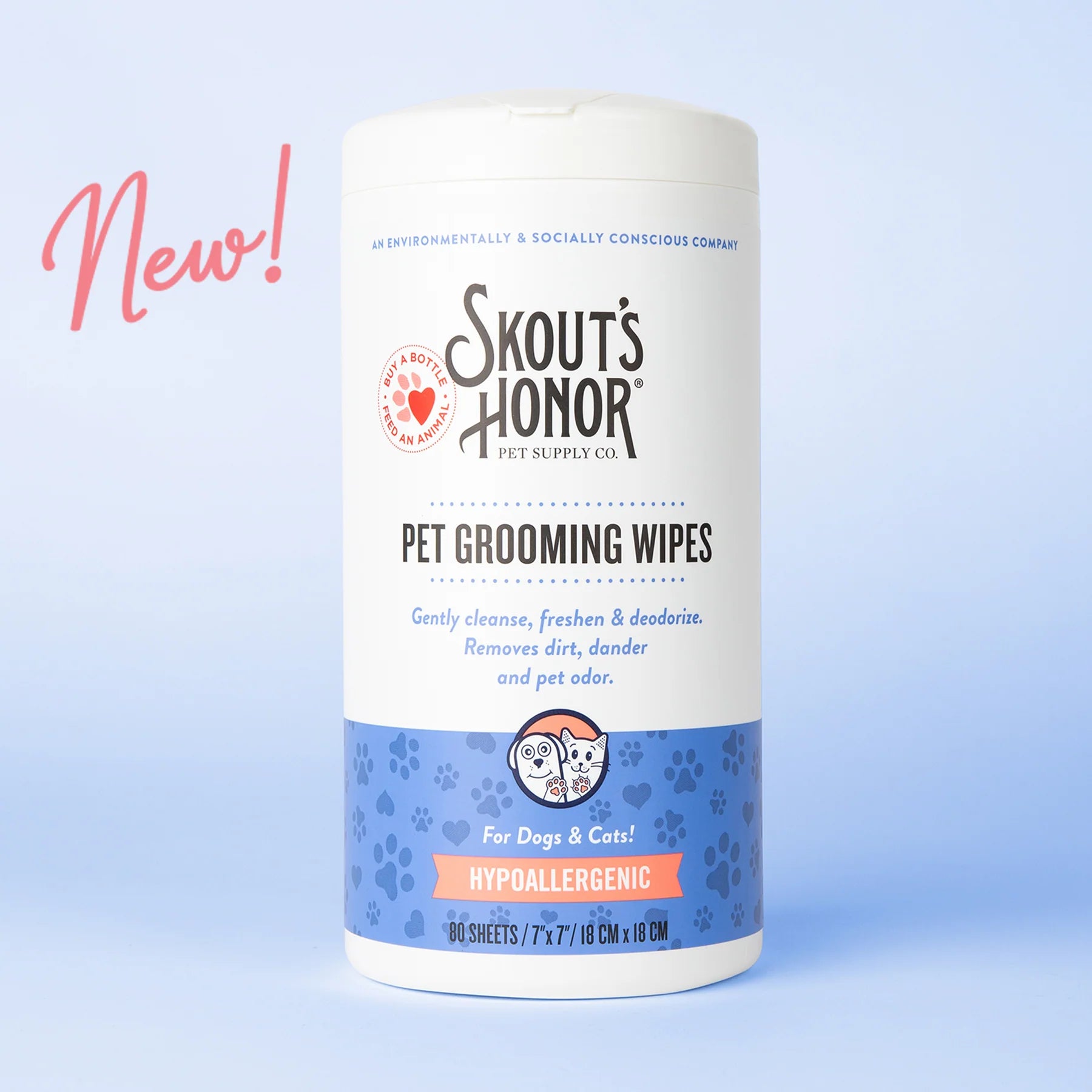 Pet Grooming Wipes for Cats & Dogs