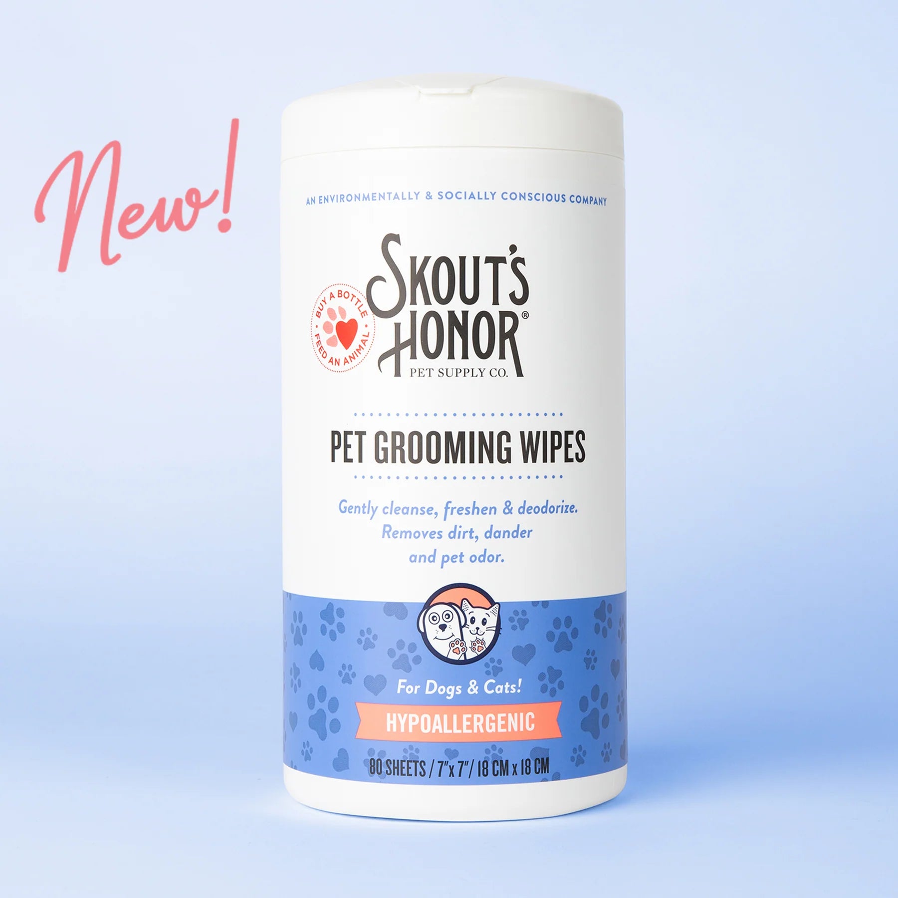 Pet Grooming Wipes for Cats &amp; Dogs