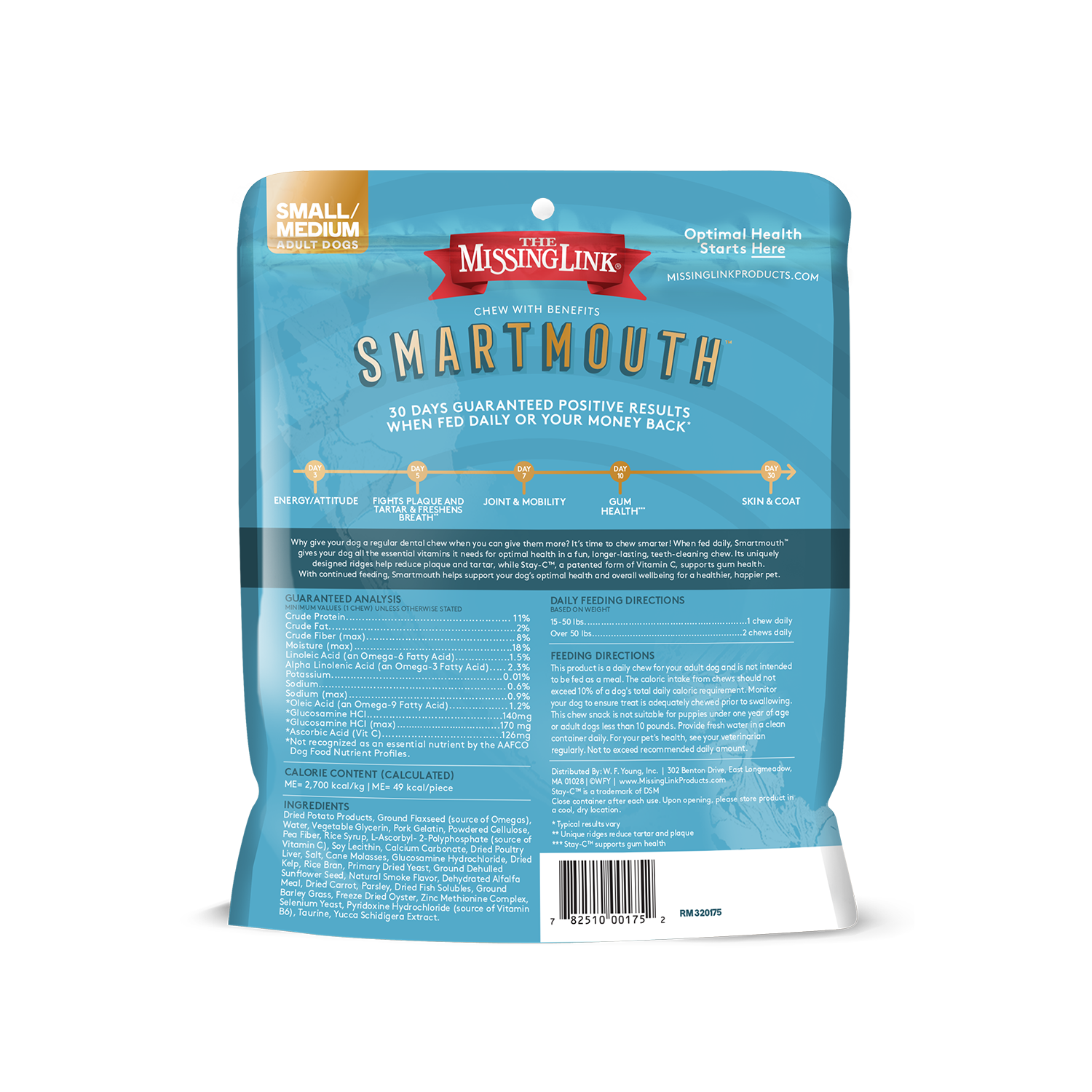 Missing Link Smartmouth Dental Chew SM/MED - 14ct