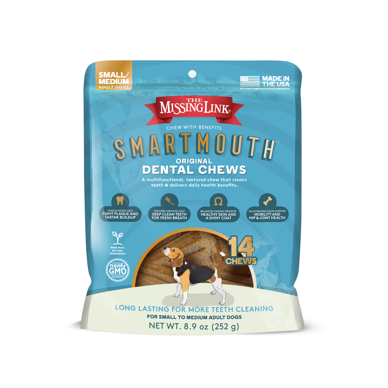 Missing Link Smartmouth Dental Chew SM/MED - 14ct