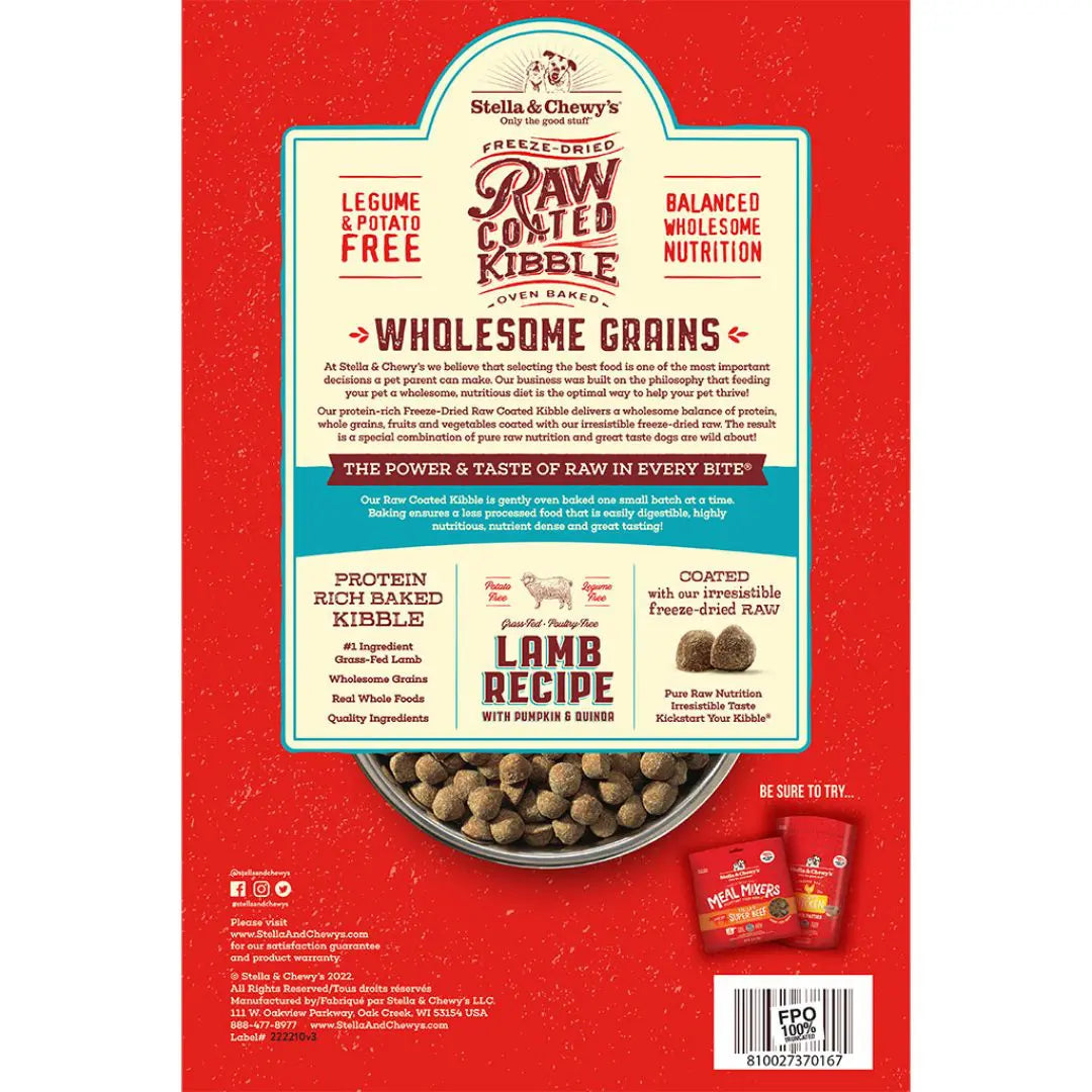 Stella & Chewy's Raw Coated Wholesome Grains - Lamb