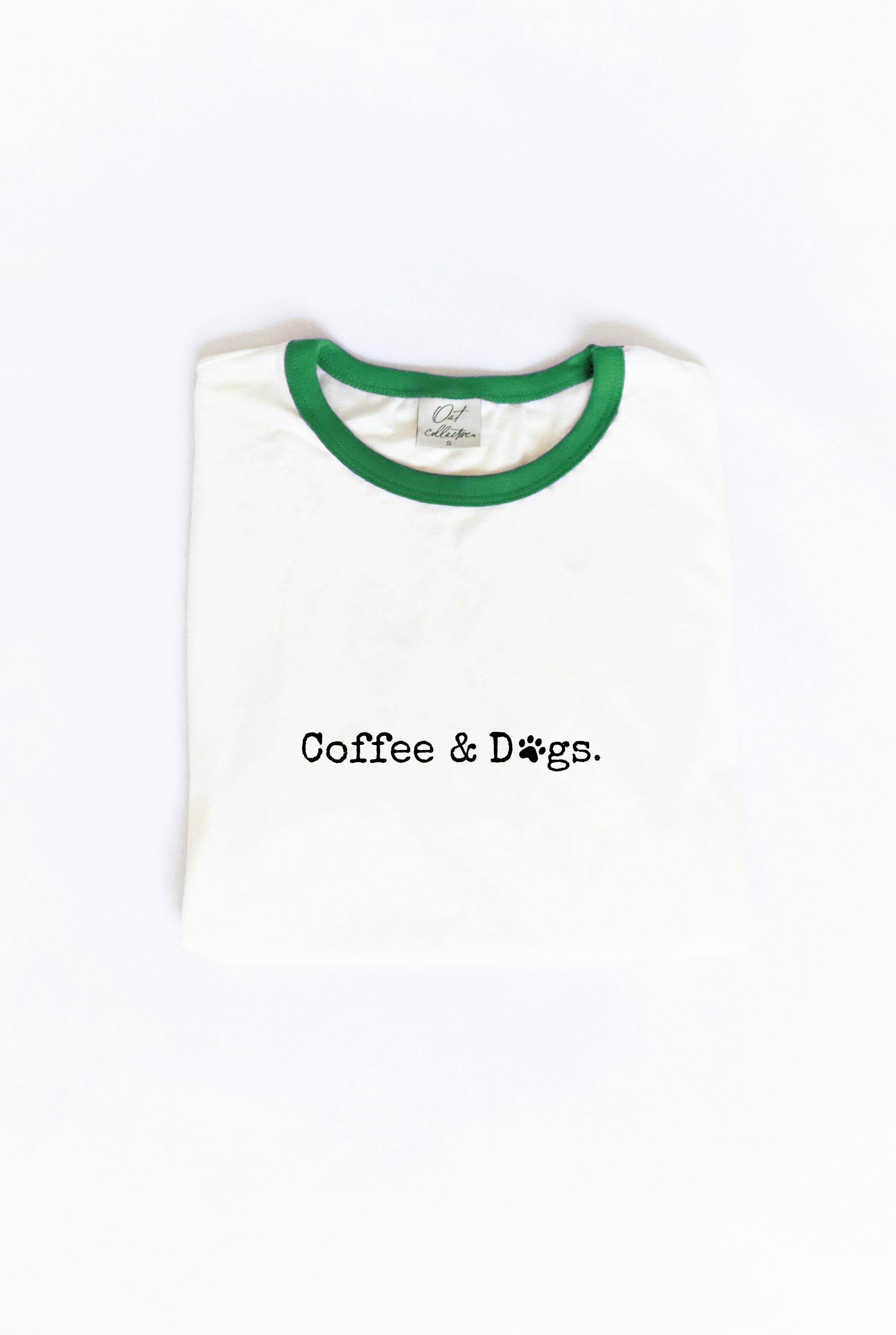OAT COLLECTIVE - COFFEE AND DOGS Ringer Graphic T-Shirt