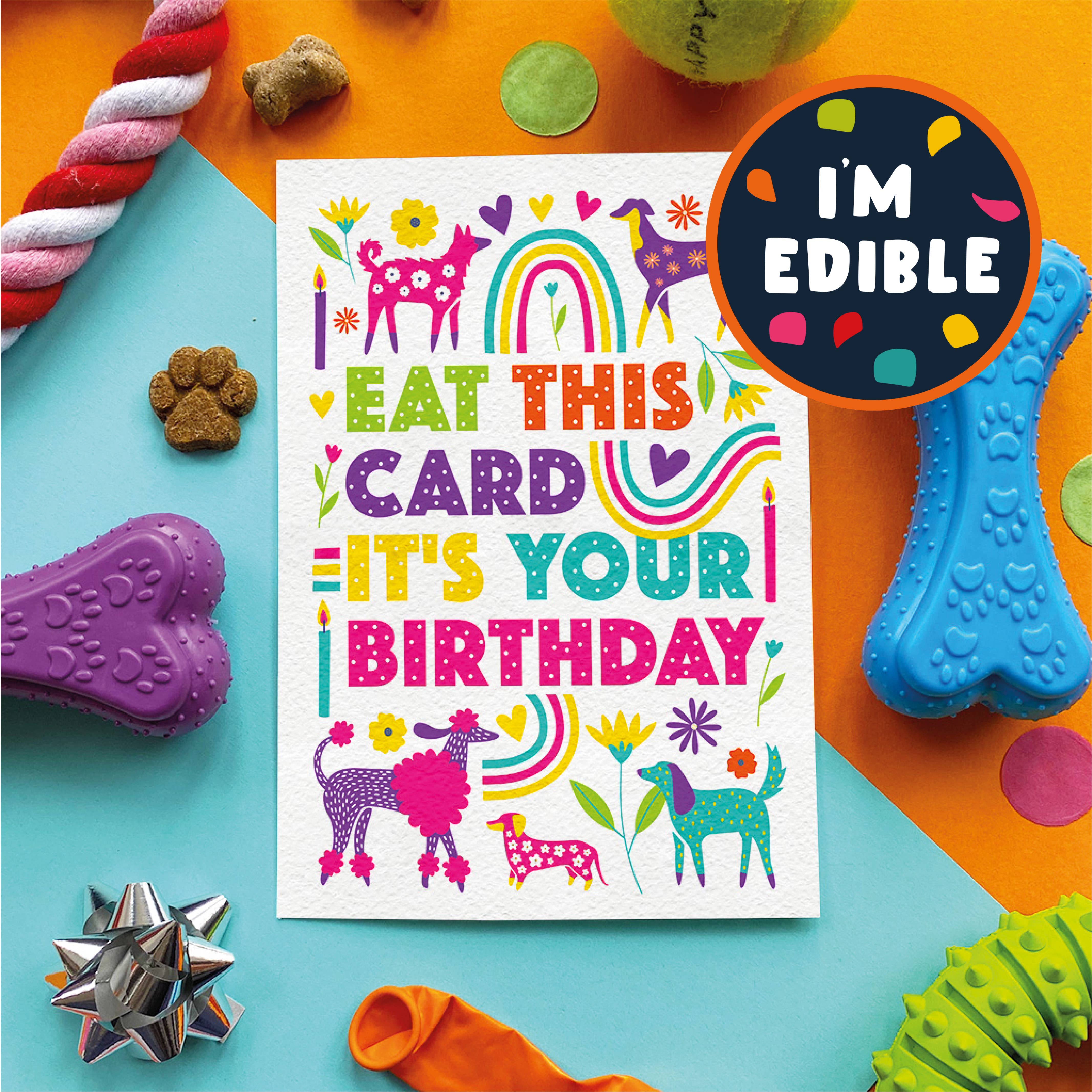 Scoff Paper - Scoff Paper -  Birthday Edible card for dogs