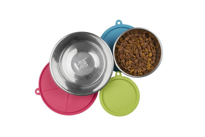 Messy Mutts Stainless Steel Bowls w/ Lids - Meal Prep
