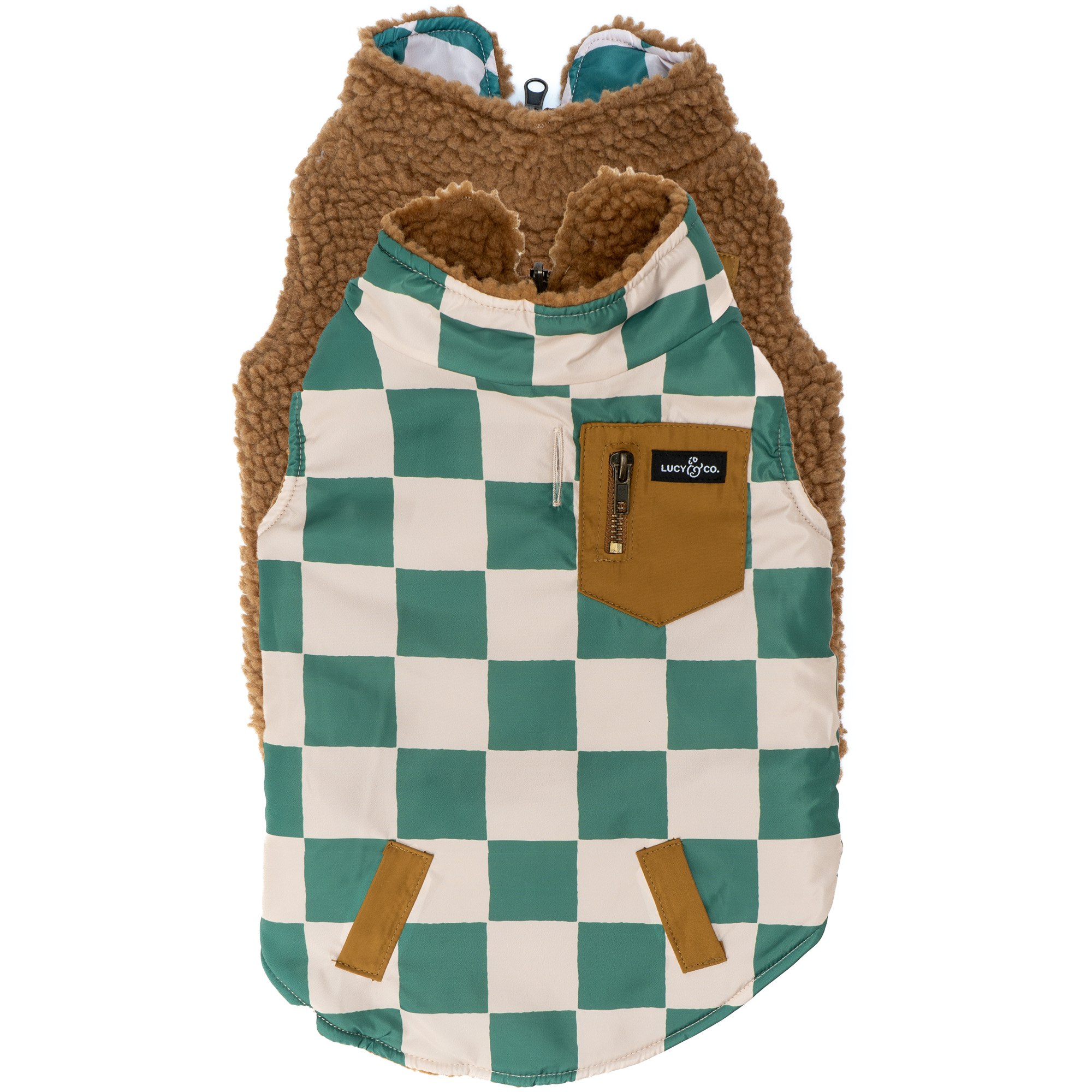 Lucy & Co. The You're a Square Reversible Teddy Vest