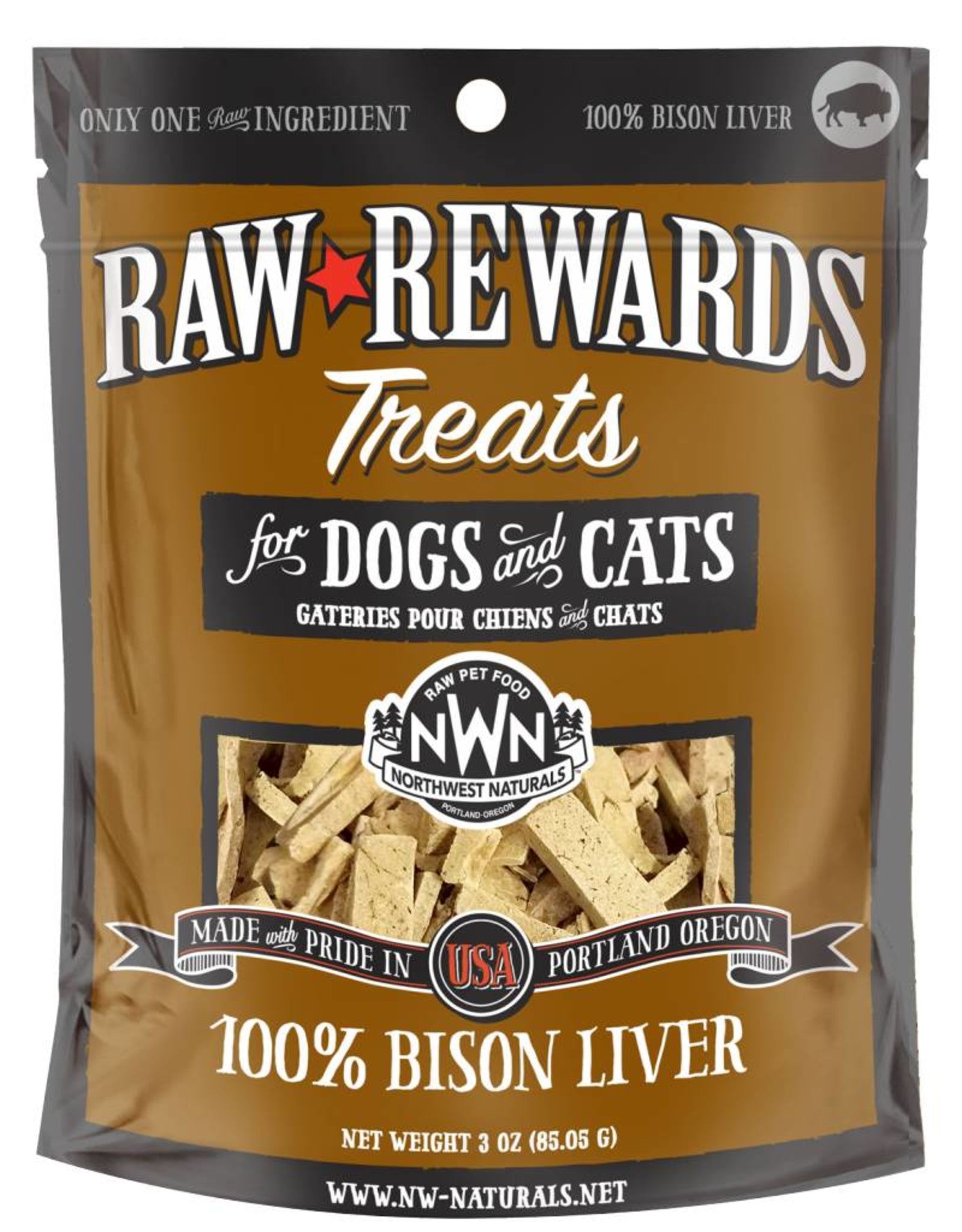 Northwest Naturals Raw Rewards - Bison Liver